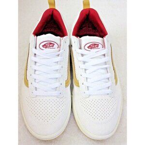 Vans Men's Zahba Vintage Sport White Red Suede Mesh Skate Shoes Sizes NIB